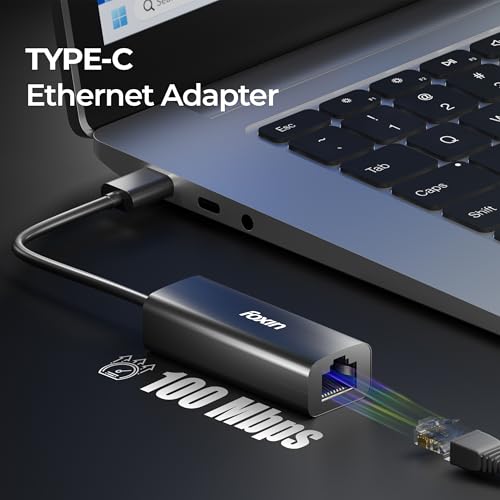 Foxin Type C to LAN Ethernet Adapter, 100 Mbps Network LAN Speed, RJ45 LAN Port, 9 cm Cable, for Windows/Mac/Linux, Compatible with Laptop, Desktop, Gaming Console | FLA 100C (Black) - Image 4