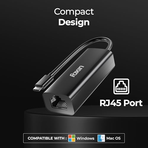 Foxin Type C to LAN Ethernet Adapter, 100 Mbps Network LAN Speed, RJ45 LAN Port, 9 cm Cable, for Windows/Mac/Linux, Compatible with Laptop, Desktop, Gaming Console | FLA 100C (Black) - Image 5