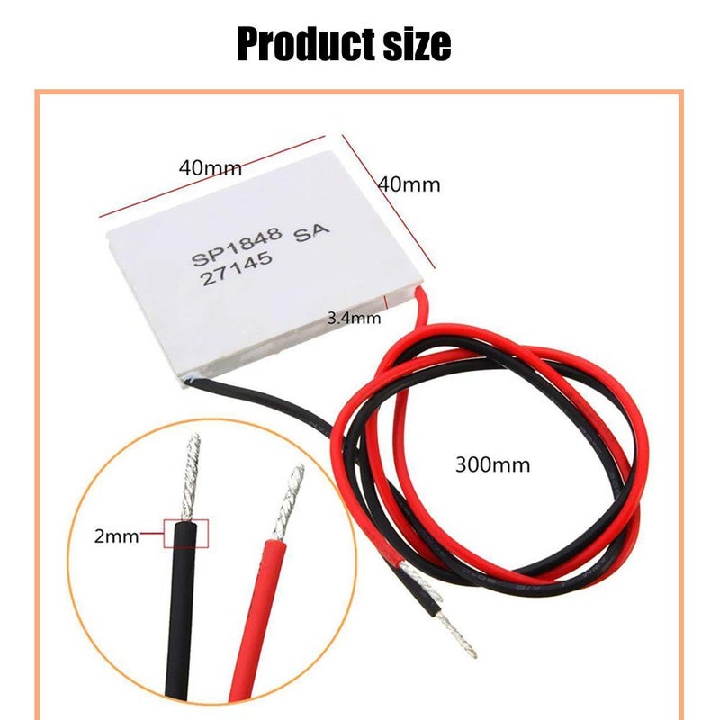 Comimark 2Pcs 40x40mm Thermoelectric Power Generator SP1848-27145 Peltier TEG Module - Image 5