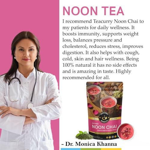 TEACURRY Noon Chai of Pink Tea Kashmiri Leaves (50 Gms - 25 Cups) | Helps with Immunity, Digestion, Skin Glow, and Weight Loss, | 100% Natural Noon Chai Kashmiri - Image 5
