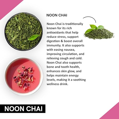 TEACURRY Noon Chai of Pink Tea Kashmiri Leaves (50 Gms - 25 Cups) | Helps with Immunity, Digestion, Skin Glow, and Weight Loss, | 100% Natural Noon Chai Kashmiri - Image 4