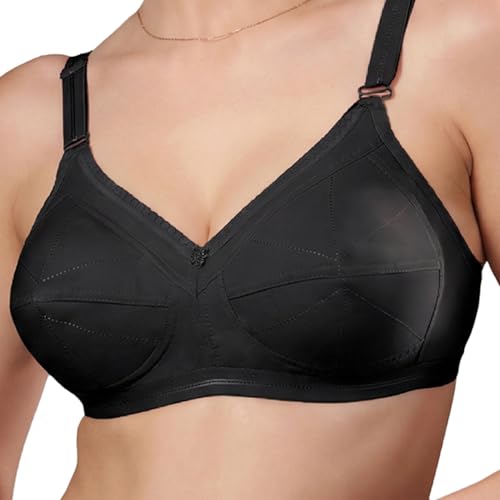 Kalyani Damini Full Coverage Non Padded Cotton Everyday Bra Black,Black_32B Pack of 2 - Image 4