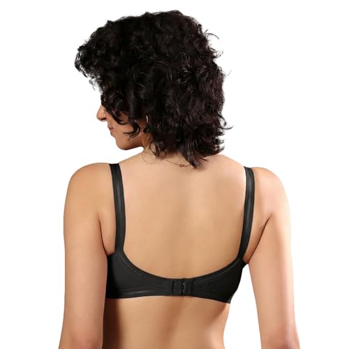 Kalyani Damini Full Coverage Non Padded Cotton Everyday Bra Black,Black_32B Pack of 2 - Image 2