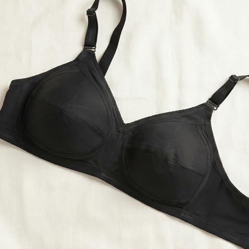 Kalyani Damini Full Coverage Non Padded Cotton Everyday Bra Black,Black_32B Pack of 2 - Image 5
