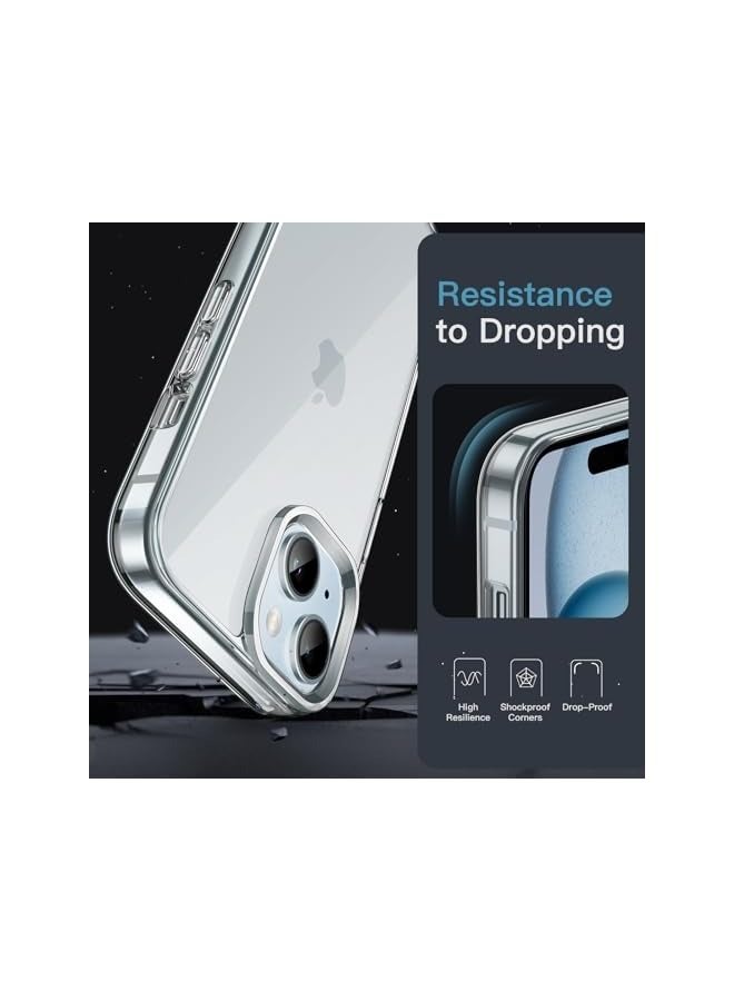 JETech Case for iPhone 15 6.1-Inch, Non-Yellowing Shockproof Phone Bumper Cover, Anti-Scratch Clear Back (Clear) - Image 5