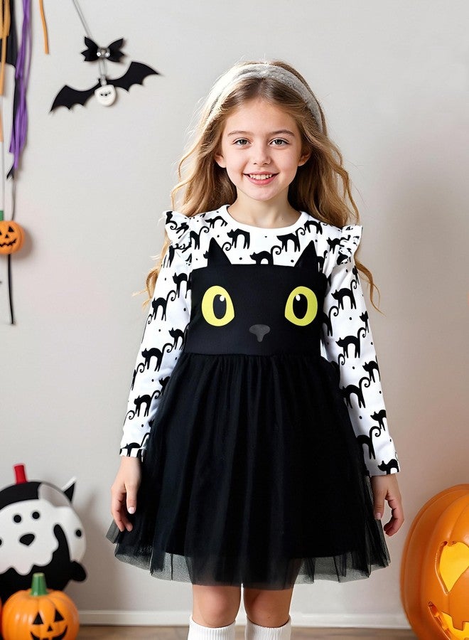 Magic Park 12M-9Y Toddler Girl Holiday Tulle Dress Girls Long Sleeve Tutu Dresses Kids Casual Outfits Winter Clothes (White-A, 2-3 Years) - Image 2