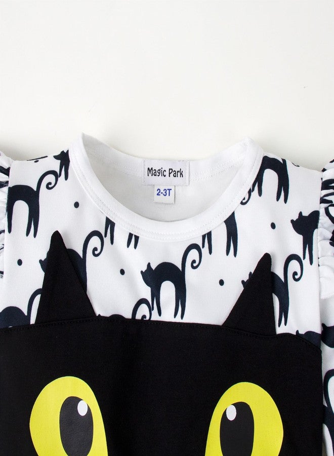 Magic Park 12M-9Y Toddler Girl Holiday Tulle Dress Girls Long Sleeve Tutu Dresses Kids Casual Outfits Winter Clothes (White-A, 2-3 Years) - Image 4