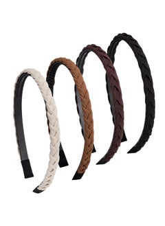 Deoot 4 Pack Headbands For Women Solid Colors Cute Thin Headbands Non Slip Fashion Headband Braided Headbands Hair Accessories For Women Girls（4 Colors  - Image 1
