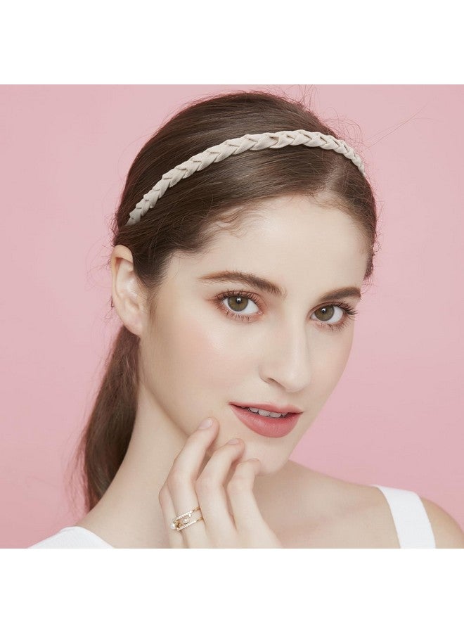 Deoot 4 Pack Headbands For Women Solid Colors Cute Thin Headbands Non Slip Fashion Headband Braided Headbands Hair Accessories For Women Girls（4 Colors - Image 4