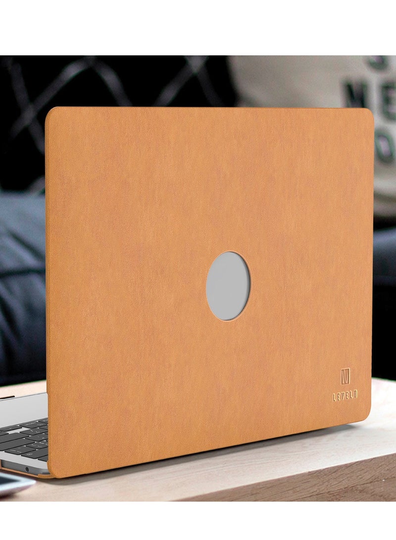ليفيلو حقيبة ماك بوك برو 16 بوصة من جينيفا مصنوعة من الجلد - بني - Image 3