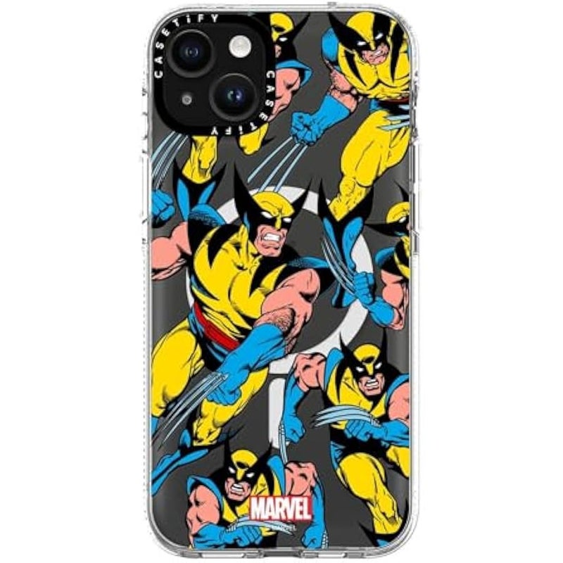 Casetify Clear iPhone 15 Plus Case 【Deadpool & Wolverine Co-Lab/Not Yellowing / 6.6ft Drop Protection/Magsafe】 - Wolverine Pattern Case - Clear - Image 5