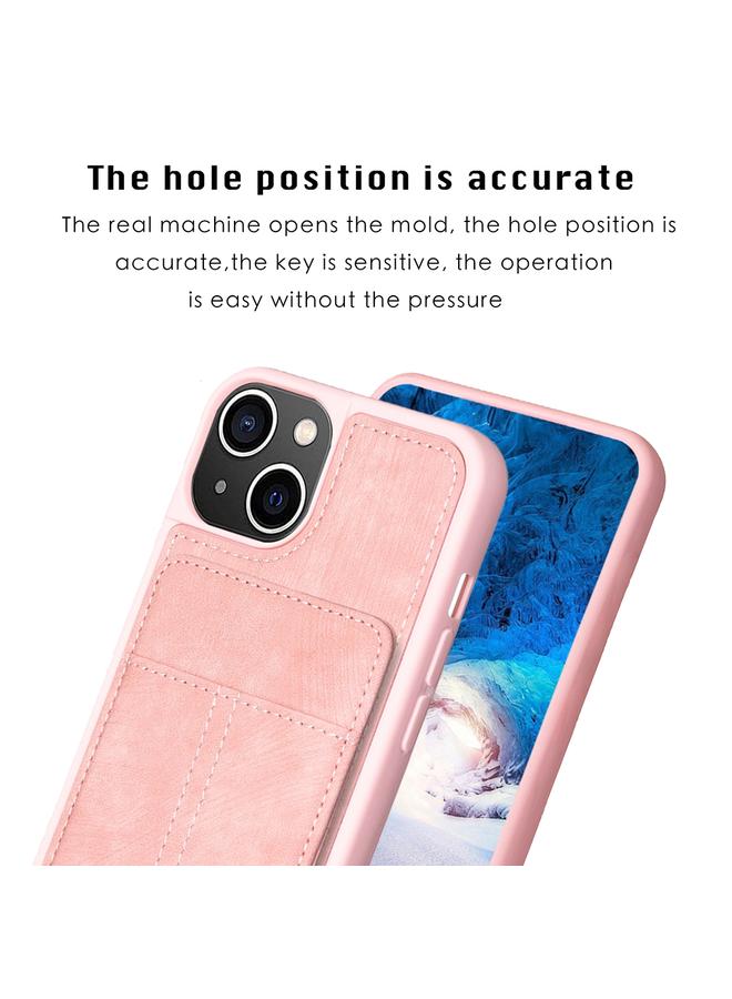 S-TOP Case For iPhone 15 Plus BF28 Frosted Card Bag Phone Case with Holder - Image 3