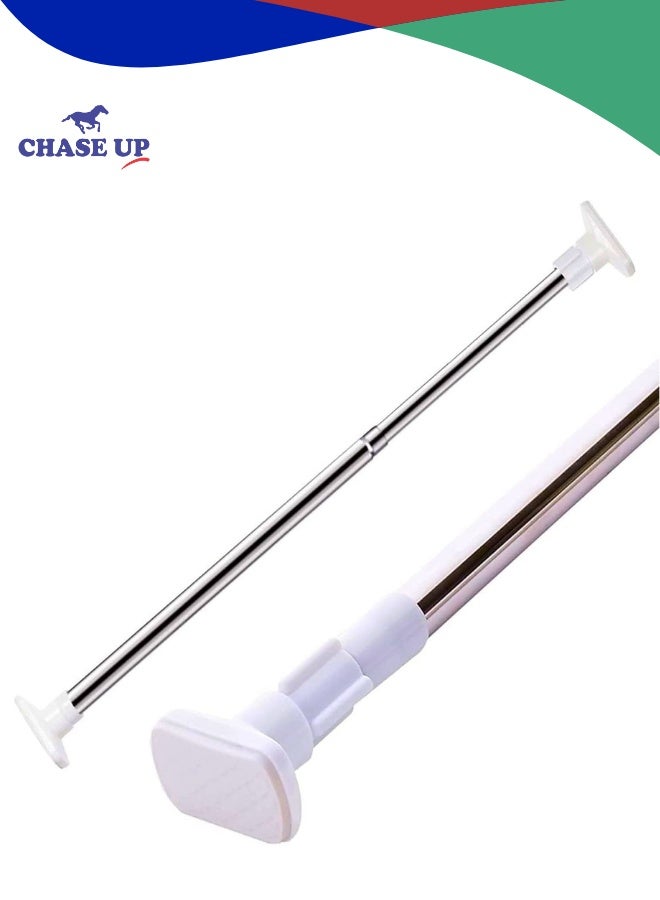 Chase Up Extendable Clothes Rail, 70-120cm Stainless Steel Extendable Clothes Rail Pole - Hanging Rails for Clothes, Wardrobe, Shower, Kitchen, Windows Adjustable Shower Curtain Pole, 22mm Diameter - Image 1