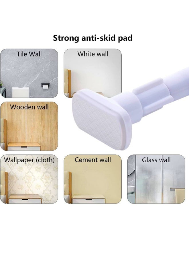 Chase Up Extendable Clothes Rail, 70-120cm Stainless Steel Extendable Clothes Rail Pole - Hanging Rails for Clothes, Wardrobe, Shower, Kitchen, Windows Adjustable Shower Curtain Pole, 22mm Diameter - Image 3