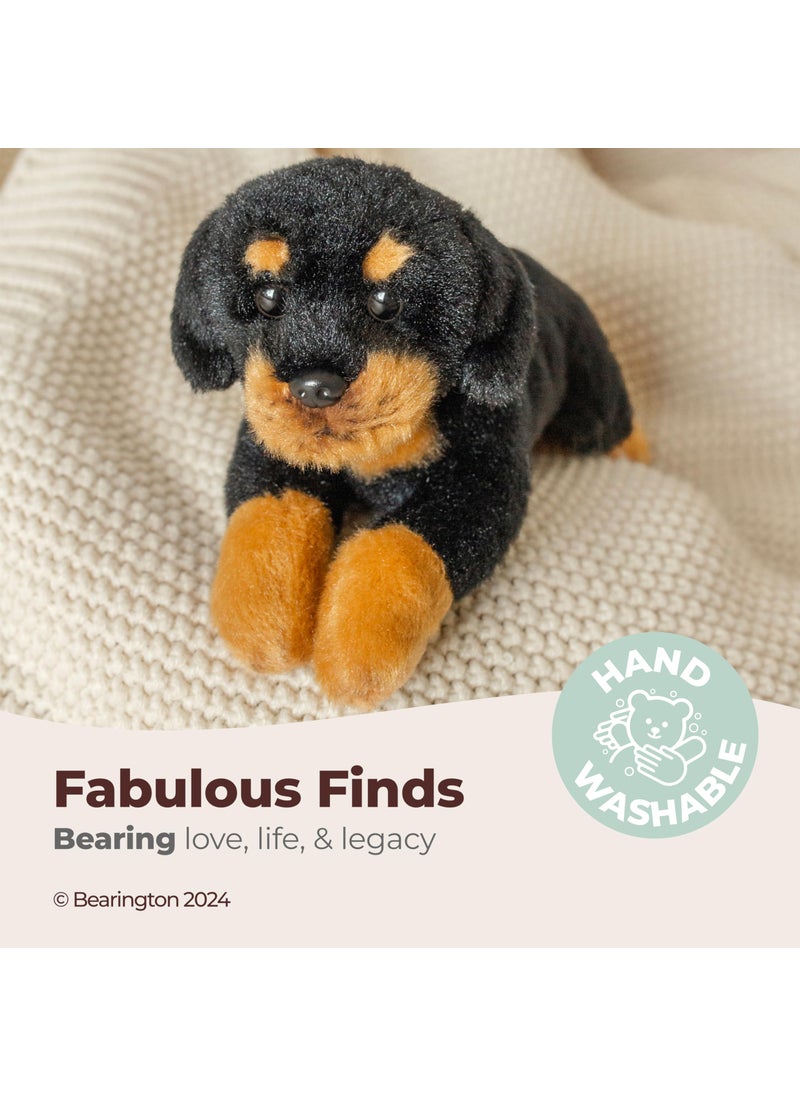 Bearington Collection Bearington Lil' Gunner The Rottweiler Stuffed Animal, 8 Inch Dog Stuffed Animal  - Image 3