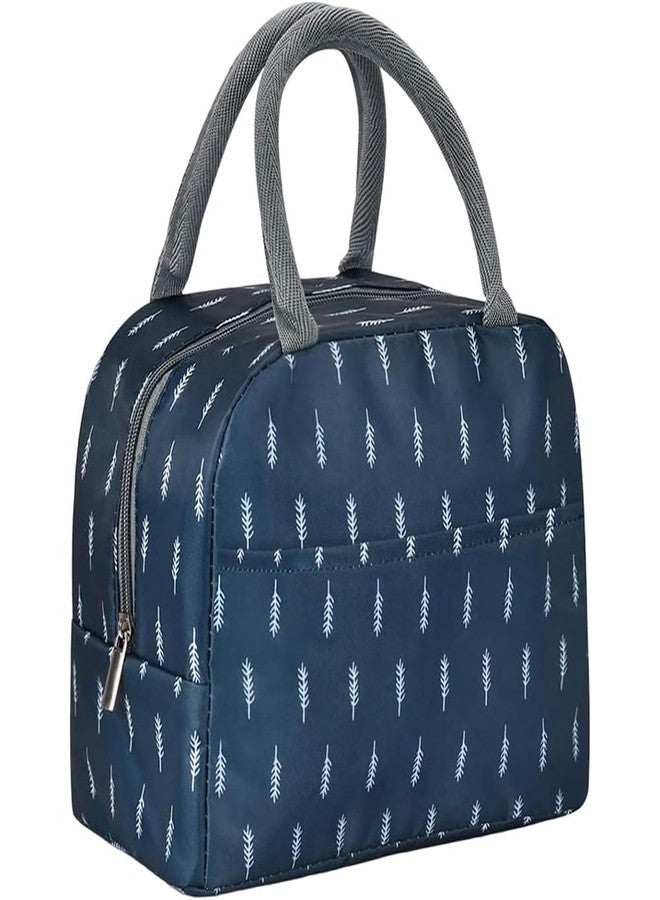 AIMERS Lunch Bag for Women, Thermal Tote Organizer for Office, School, Portable Reusable Lunch Box with Pocket, Ideal for Work, College, Kids, and Outdoor Activities - (Big Size) 8 Liters, Blue - Image 1