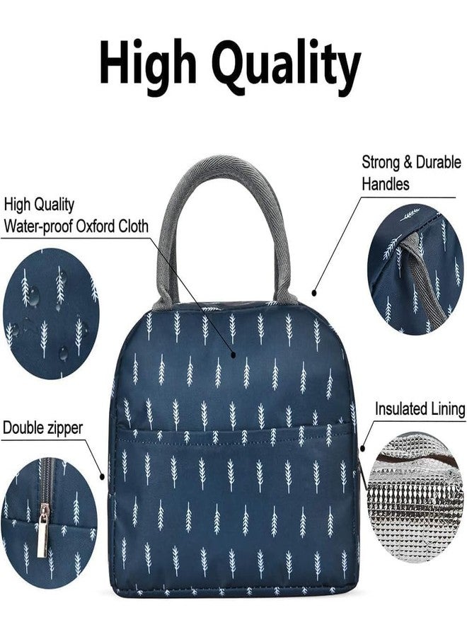 AIMERS Lunch Bag for Women, Thermal Tote Organizer for Office, School, Portable Reusable Lunch Box with Pocket, Ideal for Work, College, Kids, and Outdoor Activities - (Big Size) 8 Liters, Blue - Image 4