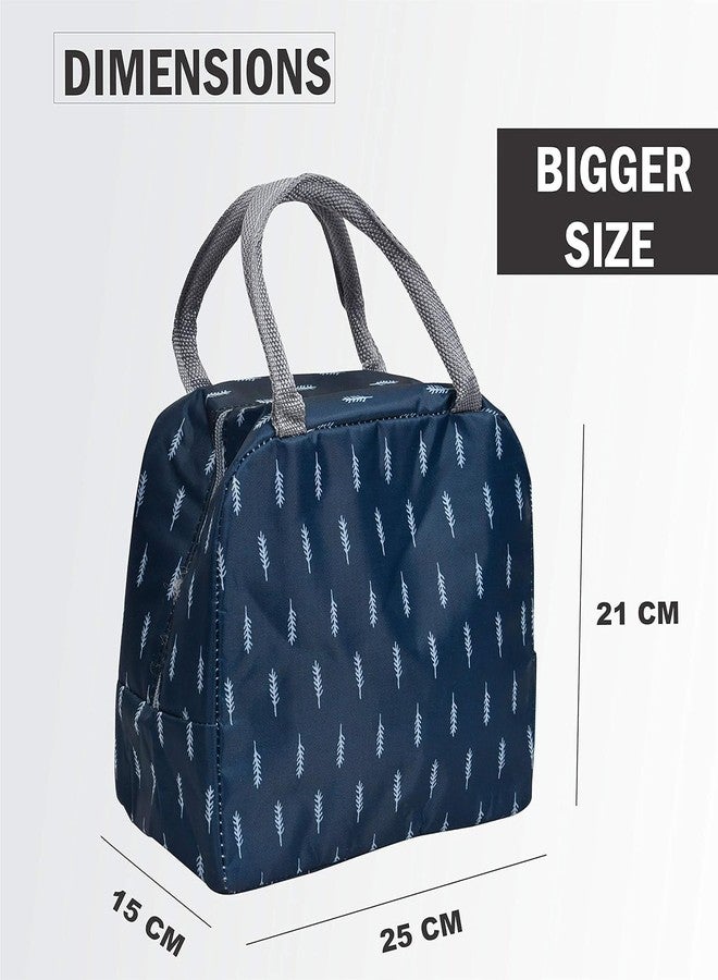 AIMERS Lunch Bag for Women, Thermal Tote Organizer for Office, School, Portable Reusable Lunch Box with Pocket, Ideal for Work, College, Kids, and Outdoor Activities - (Big Size) 8 Liters, Blue - Image 3