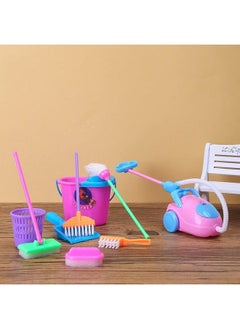 E-TING Miniature Mop Dust Pan Brush Broom Bucket Doll Housework Cleaning Supplies Tools Set Dollhouse Furniture Decoration Accessories For 711.5 Inch Dolls Accessories  - Image 5