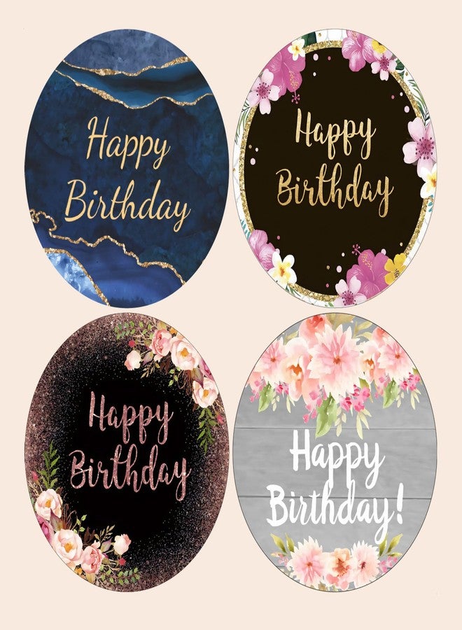 SLGIFT Vinyl Happy Birthday Theme Sticker, Self-Adhesive Vinyl Stickers, 40 Pieces, 2 x 2 Inches Round Sticker, 4 Unique Designs, R193 - Image 2
