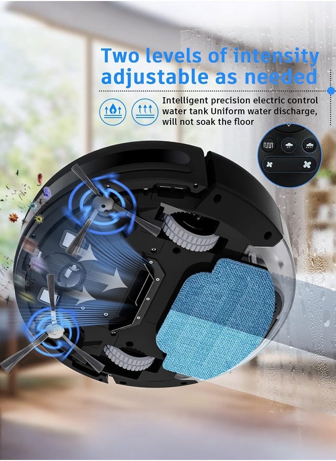 Joshberg - G20 Robot Vacuum Cleaner With Mop,2 in 1 Mopping Robotic Vacuum with Watertank and Dustbin,Tangle-Free Powerful Suction,Alexa & App Scheduling,  Wi-Fi/App/Remote,Self-Charging, Slim,Black - Image 1