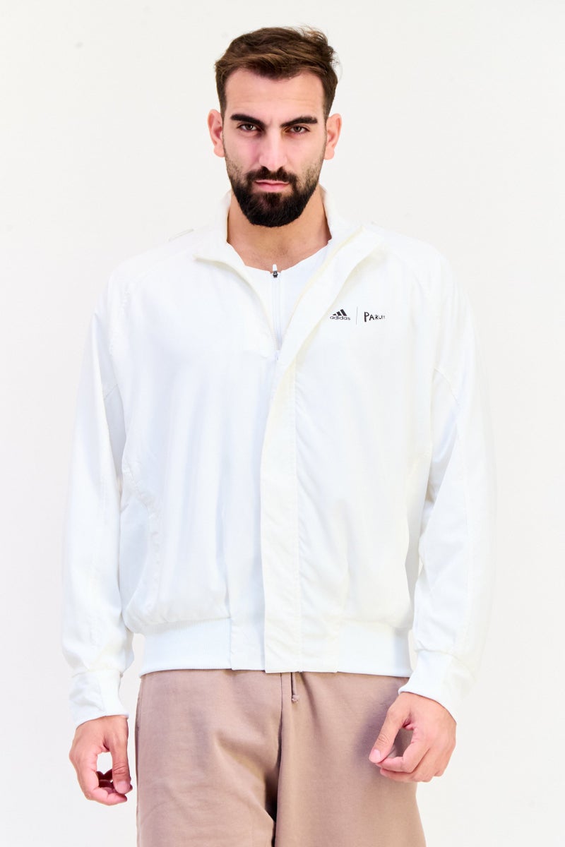 Adidas Adidas x Parley Men Sportswear Fit Long Sleeve Outdoor London Jacket, Off White - Image 1