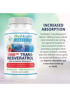 1000 Mg Transresveratrol. 99.5% Pure 15X Better Absorption From 420Mg Polyphenol Complex (Quercetin Red Wine & Green Tea Extracts Bioperine) (60 X 500Mg Capsules = 30 X 1000Mg Servings) - pzsku/ZFAFFC45D3D9C3F1F8E12Z/45/_/1695134377/d8ed23e5-7bc6-44b4-9c66-46a6603e81da