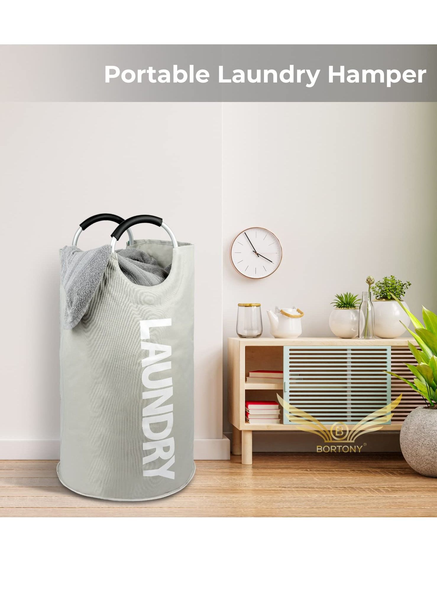 Fabric Laundry Bag with Handles 