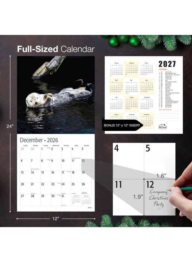 MICASA PRESS MICASA Otters 2026 Wall Calendar 12 Month | 12" x 24" Open | Thick & Sturdy Paper | Giftable | Calendar 2026 - Image 5