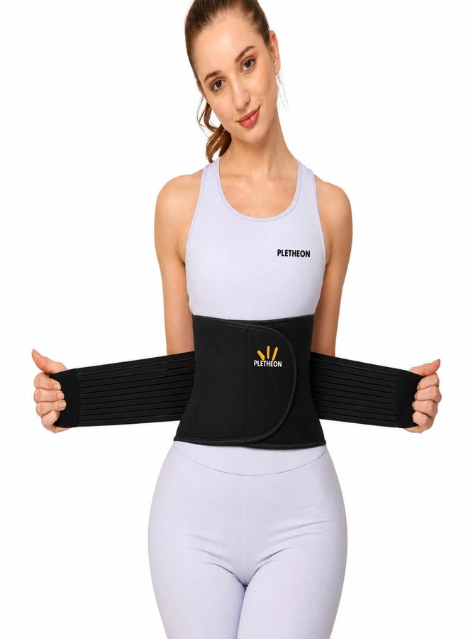 PLETHEON Post Pregnancy Abdominal Support for Women | Postpartum Tummy Compression Wrap | Adjustable One Size Fits 30-46 Inch Waist | C-Section Recovery, Waist & Back Support (Black, SINGLE-3D) - Image 1