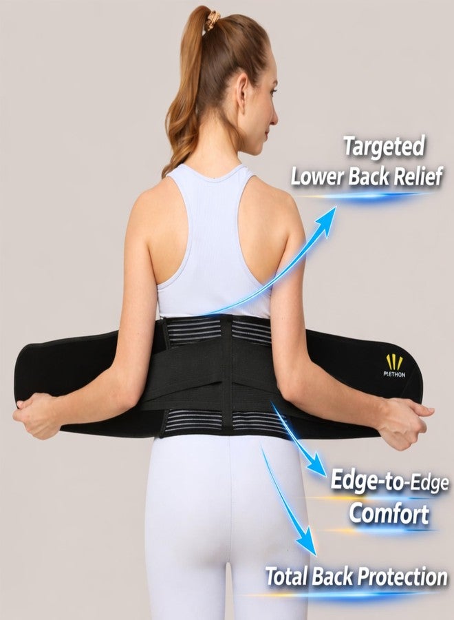 PLETHEON Post Pregnancy Abdominal Support for Women | Postpartum Tummy Compression Wrap | Adjustable One Size Fits 30-46 Inch Waist | C-Section Recovery, Waist & Back Support (Black, SINGLE-3D) - Image 3