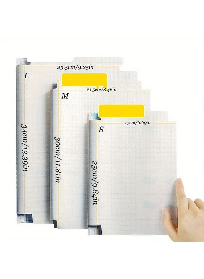 10PCS Frosted Grid Book Covers Transparent Self Adhesive Protective Film PVC Material - Image 3