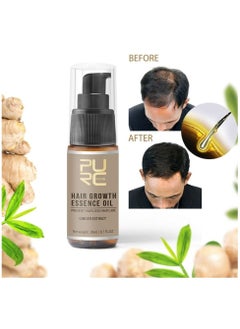PURC Hair Growth Essence Oil For Hair Fall Hair Regrowth & Scalp Treatment Ginger Essential Oil Supports Healthy Hair Thinning Treatment Hair Growth Oil for Women & Men 20ml  - Image 5