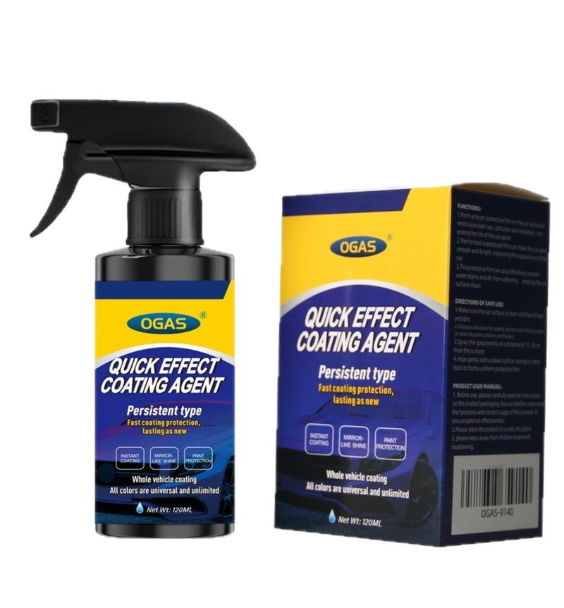 OGAS Ceramic Car Coating Spray 120ml – High Gloss Polish, Paint Scratch Repair & Protection – Long-Lasting Shine for Car Exterior Detailing - Image 2