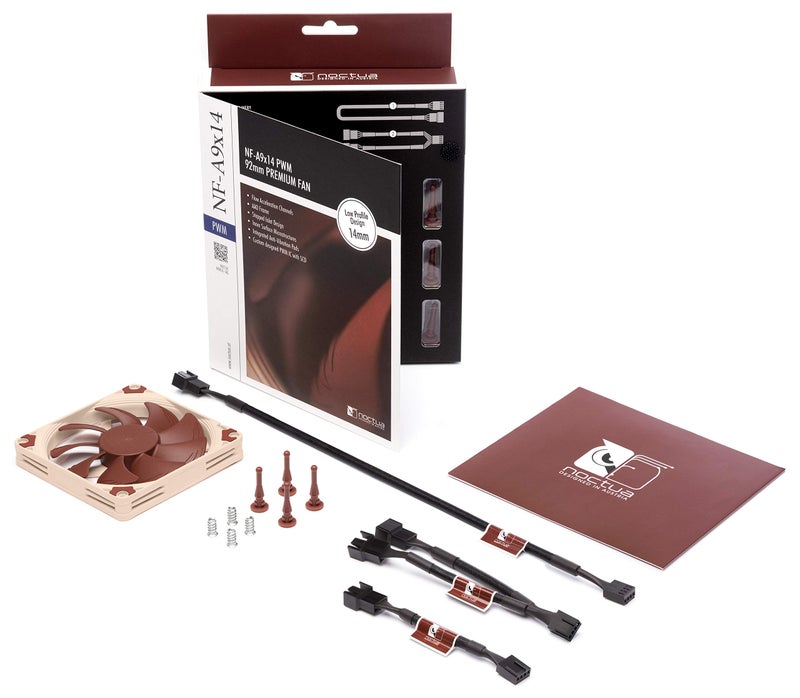 Noctua NF-A9x14 PWM, Premium Quiet Fan, 4-Pin (92x14mm, Brown) - Image 4