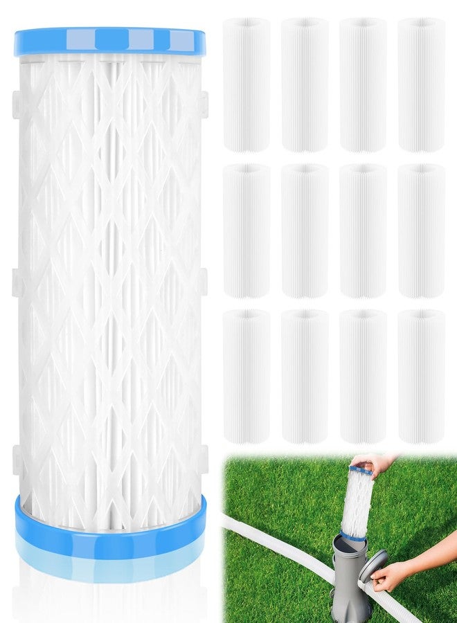 RGJ Universal Pool Filter Cartridge Type A/C or III, 12 Pack Reusable Swimming Pool Filter for Above Ground Pools, Efficient Filtration & Keep The Water Clean - Image 1