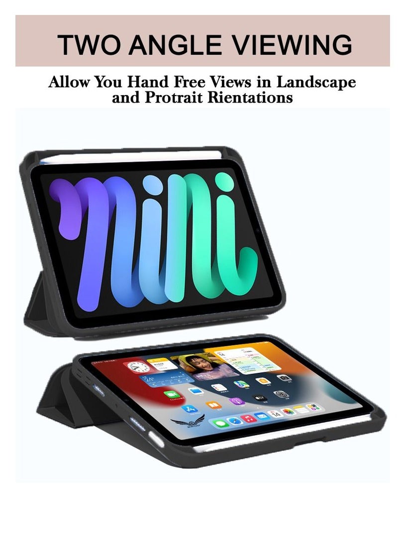 بورتوني جراب iPad Mini 6 مقاس 8.3 بوصة فوليو ذكي قابل للطي غطاء واقٍ من السيليكون 2021 - Image 2