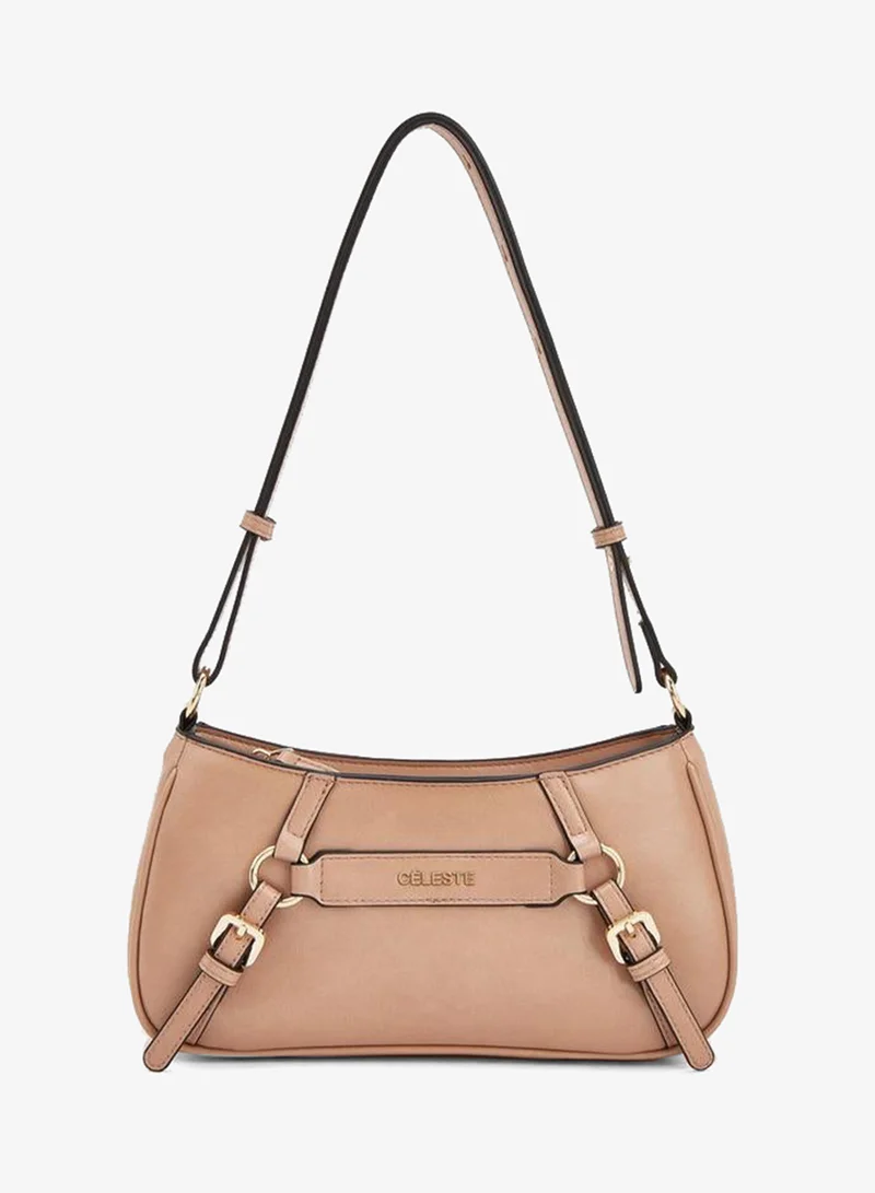 Buckle Detail Crossbody Bag With Adjustable Strap