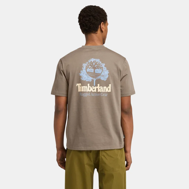 Timberland Brown Men's Rugged Active Gear Graphic T-Shirt for Men | Best Price UAE