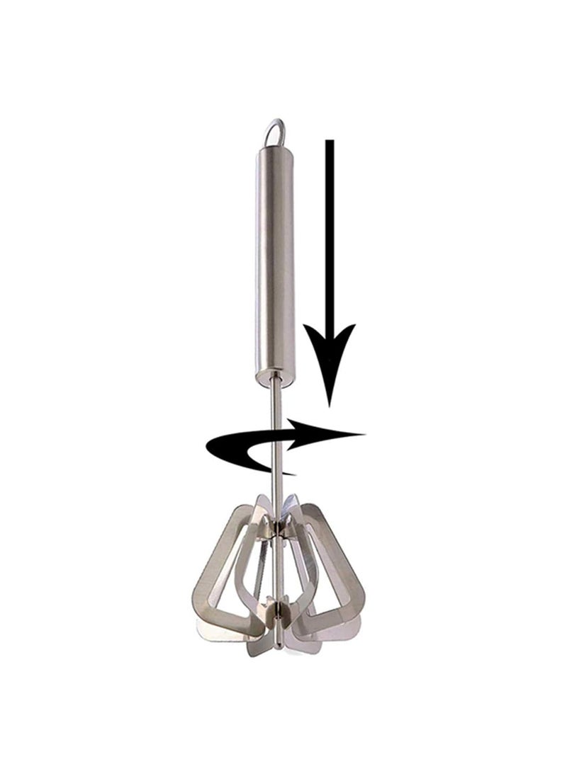 IDEAL PRIME IDEAL PRIME Heavy Duty Stainless Steel Manual Blender Mathani Whisk Potato Masher Set of 3 Steel Pav Bhaji Maker Spring Mathani Egg Beater Pack of 3  - Image 2