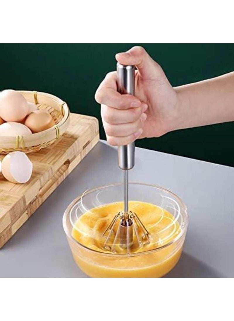 IDEAL PRIME IDEAL PRIME Heavy Duty Stainless Steel Manual Blender Mathani Whisk Potato Masher Set of 3 Steel Pav Bhaji Maker Spring Mathani Egg Beater Pack of 3  - Image 5