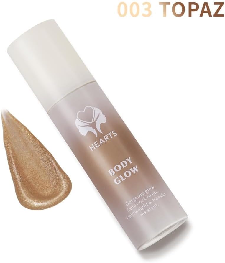 Hearts Body Glow Shimmering Oil - 003 Topaz - Image 2
