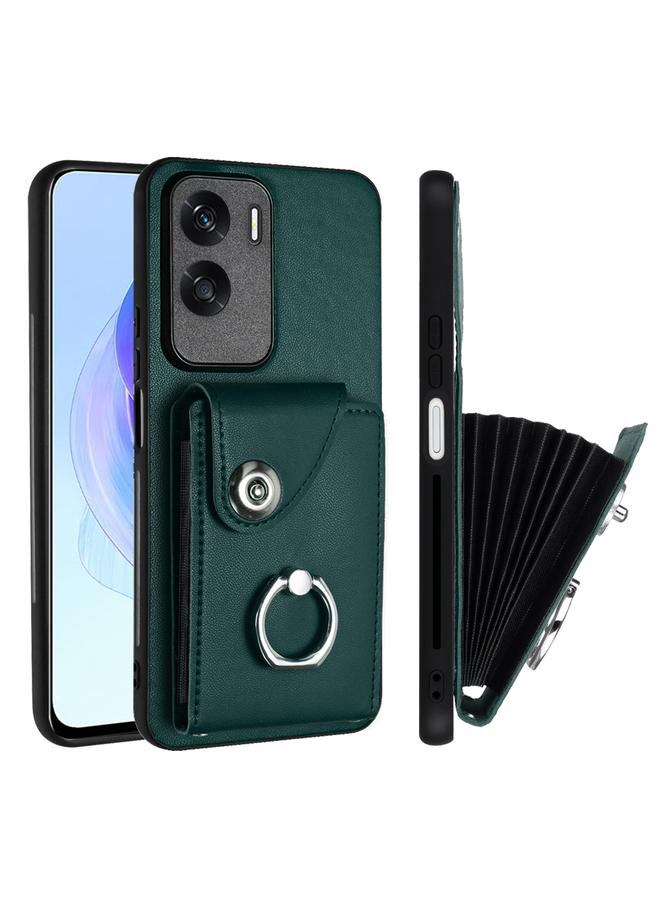 اس-توب جراب لهاتف Honor X50i / 90 Lite مع حامل بطاقات وحلقة من البولي يوريثان - Image 2