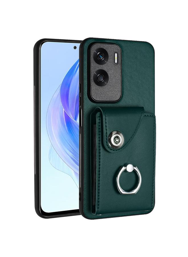 اس-توب جراب لهاتف Honor X50i / 90 Lite مع حامل بطاقات وحلقة من البولي يوريثان - Image 1