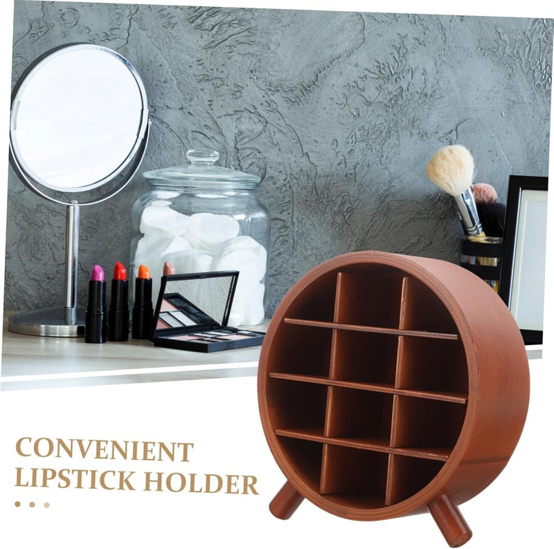 DOITOOL Lip Gloss Organizer Lipstick Storage Box Display Shelf Wooden Lipstick Holder Lipgloss Organizer Dressing Table Dog - Image 4