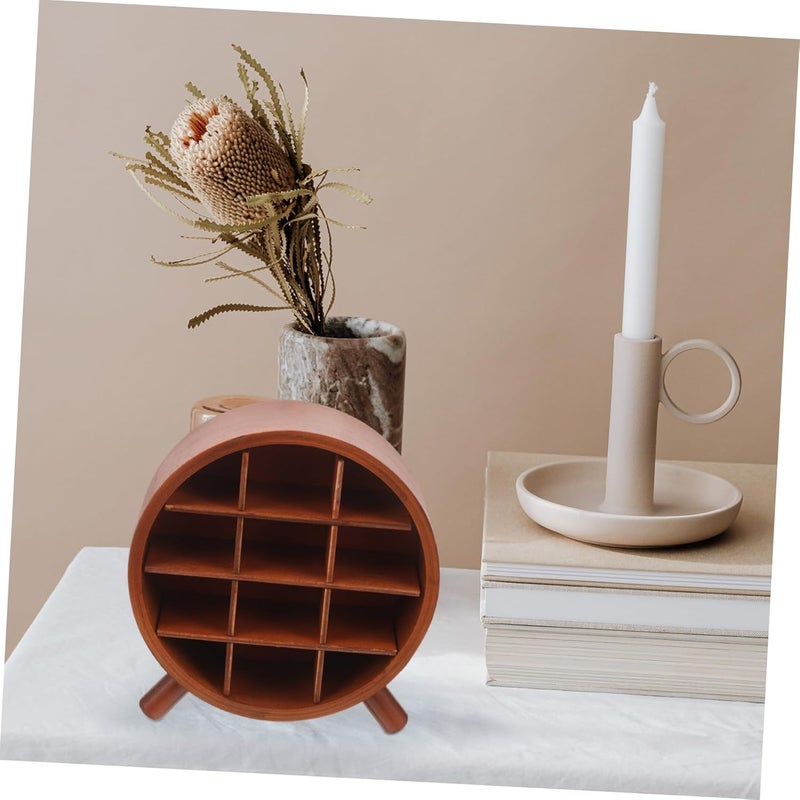 DOITOOL Lip Gloss Organizer Lipstick Storage Box Display Shelf Wooden Lipstick Holder Lipgloss Organizer Dressing Table Dog - Image 3