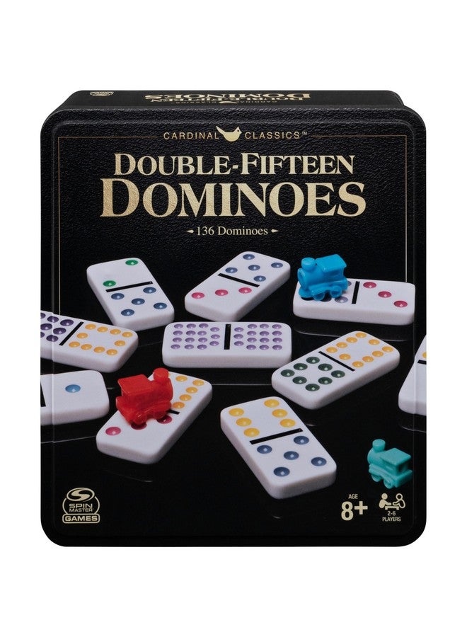 سبين ماستر جيمز ألعاب سبين ماستر، مجموعة كاردينال كلاسيكس المزدوجة من 15 قطعة دومينو في علبة تخزين، ألعاب لوحية عائلية، من 2 إلى 6 لاعبين، للأعمار من 8 سنوات فما فوق - Image 1