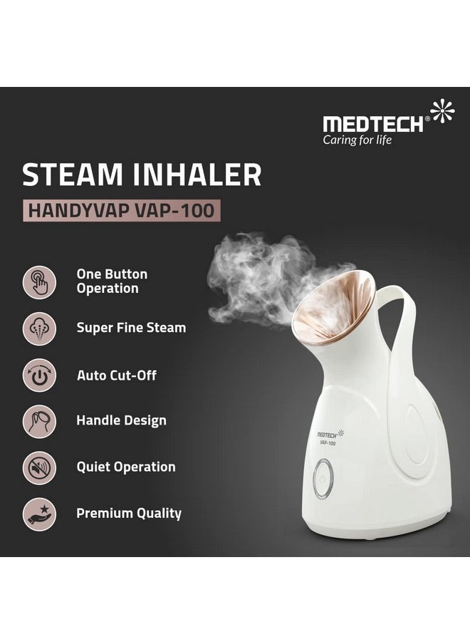 MEDTECH - Handyvap Vap100 Steamer For Cold & Cough, Vapourizer & Steamer For Face Steam, Steam Inhaler & Vaporizer Machine With Nanoionic Technology, Fast Mist In 30Sec & 1 Year Warranty Vap100 - Image 1
