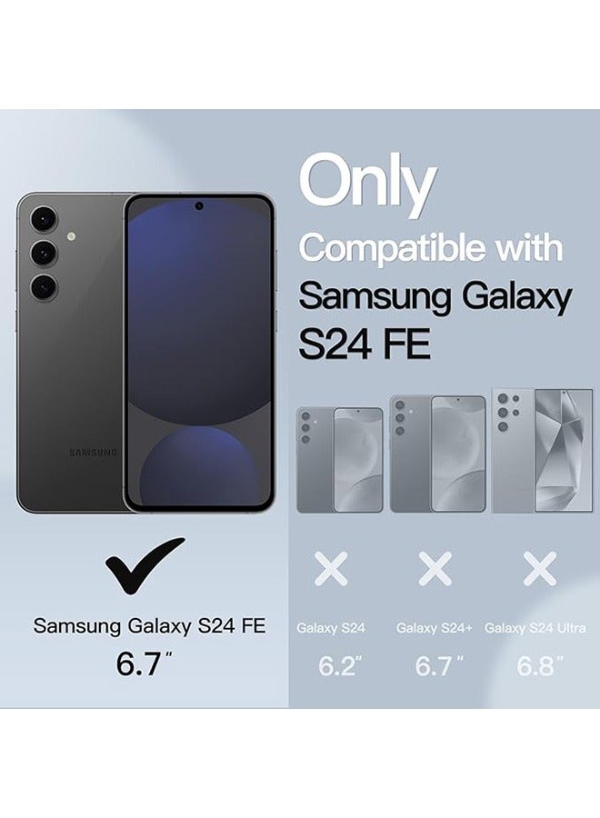 Magnetic Case for Samsung Galaxy S24 FE 5G, Frosted Translucent Back Protective Slim Phone Cover, Anti-Fingerprints, Anti-Fall Drop Protection, Shockproof Case for Samsung Galaxy S24 FE 5G (Black) - Image 2