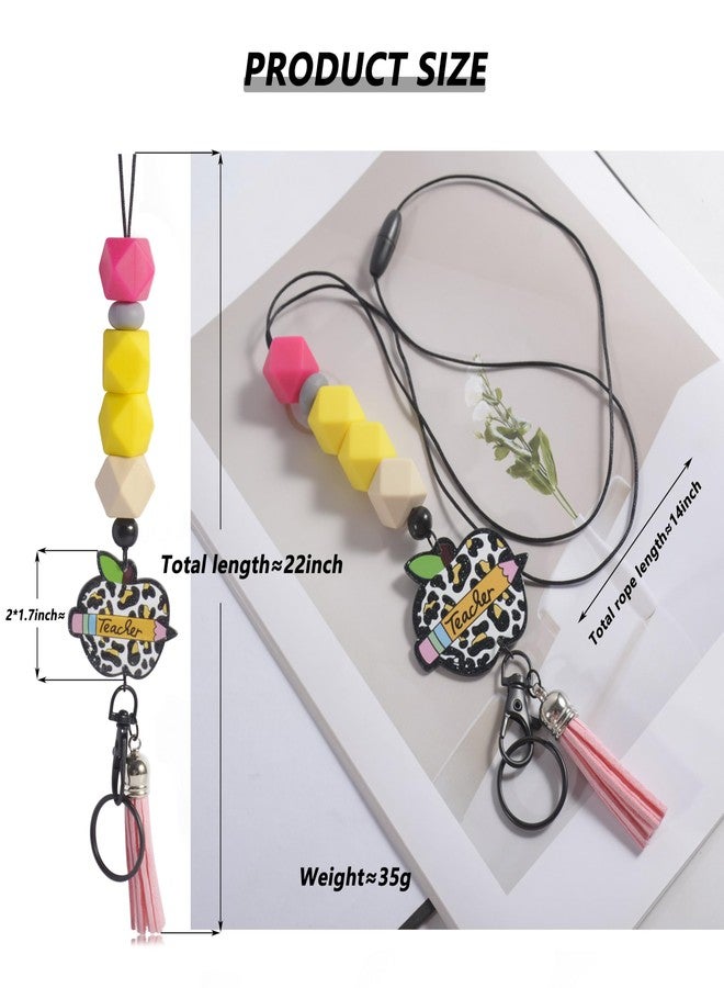 Lantintop Teacher Lanyards ID Card Badge Lanyards 丨Back to School Breakaway Badge Lanyards for Teachers Students Workers (Multicolor 2) - Image 2